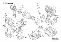 Bosch 3 601 JD8 200 Gds18V-Ec 300 Abr Impact Wrench 18 V / Eu Spare Parts